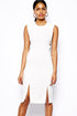 Intellectual Double-slit Sleeveless Cut out Midi Dress